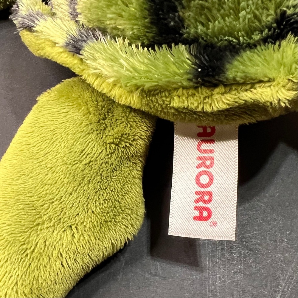 Aurora Dreamy Eyes 10in Turtle Plush Green NWT Big Eye Sea Turtle Stuffed Toy - Picture 4 of 7